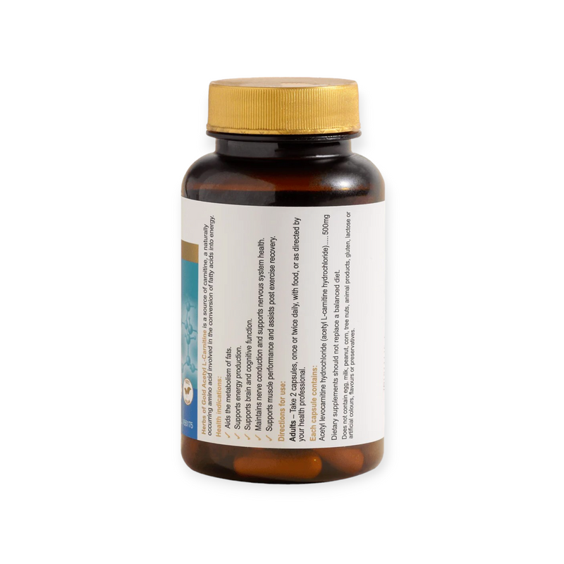 Load image into Gallery viewer, Herbs of Gold Acetyl L-Carnitine 60 capsules