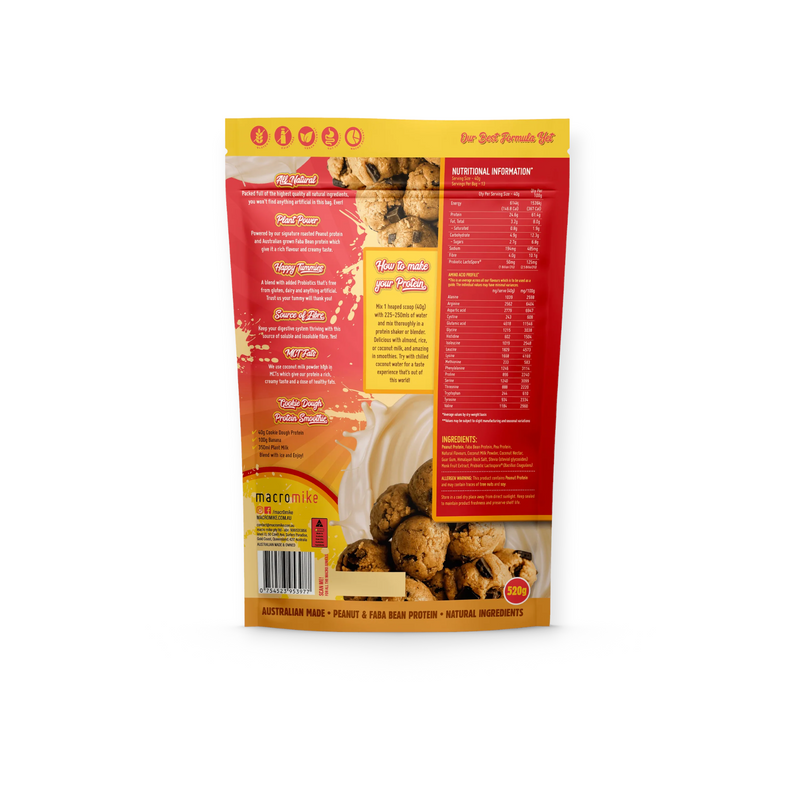 Load image into Gallery viewer, Macro Mike Peanut Plant Protein Cookie Dough 520g