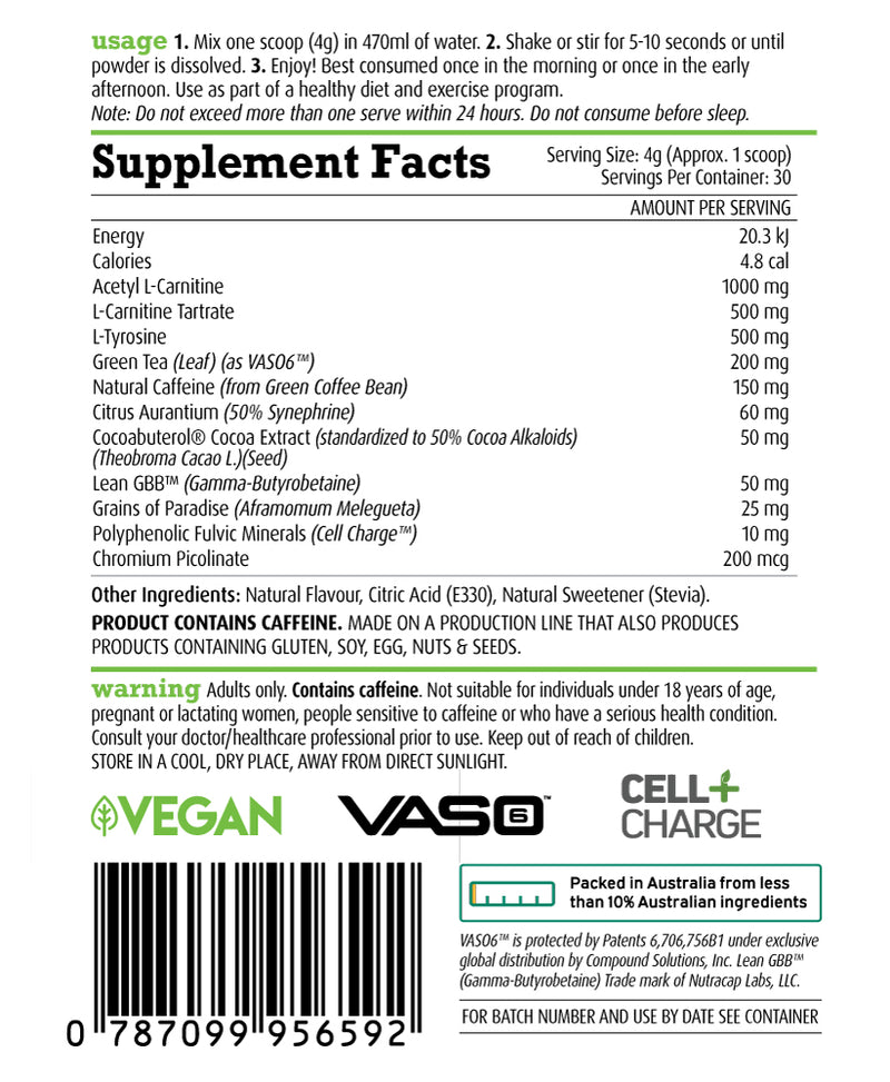 Load image into Gallery viewer, White Wolf Shape Shifter Fat Burner Green Apple 30 servings