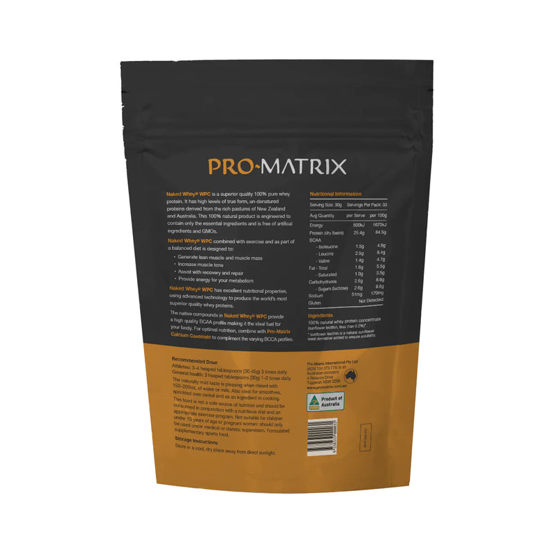 Load image into Gallery viewer, Pro-Matrix Naked Whey Pasture Fed WPC (naked unflavoured) 1kg
