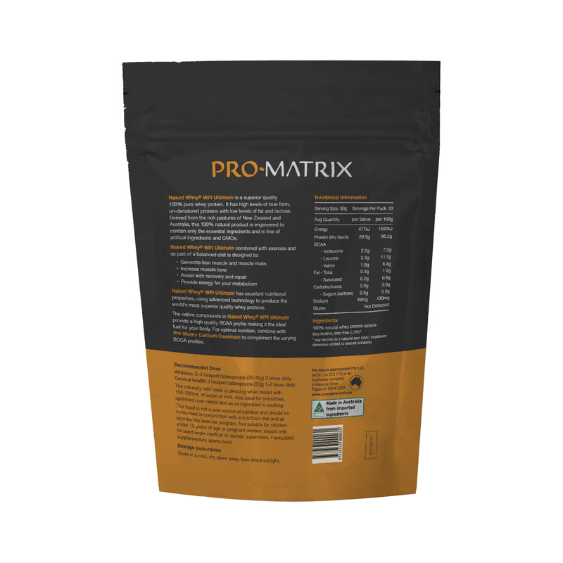 Load image into Gallery viewer, Pro-Matrix Naked Whey Pasture Fed WPI (naked unflavoured) 1kg