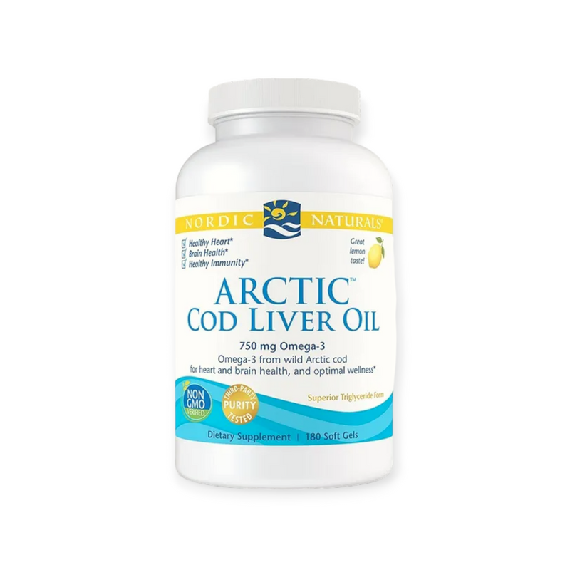 Load image into Gallery viewer, Nordic Naturals Arctic Cod Liver Oil 180 capsules