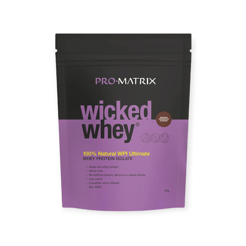 Load image into Gallery viewer, Pro-Matrix Wicked Whey Pasture Fed WPI (organic chocolate flavour) 2kg