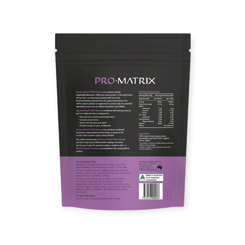 Load image into Gallery viewer, Pro-Matrix Wicked Whey Pasture Fed WPI (organic chocolate flavour) 2kg