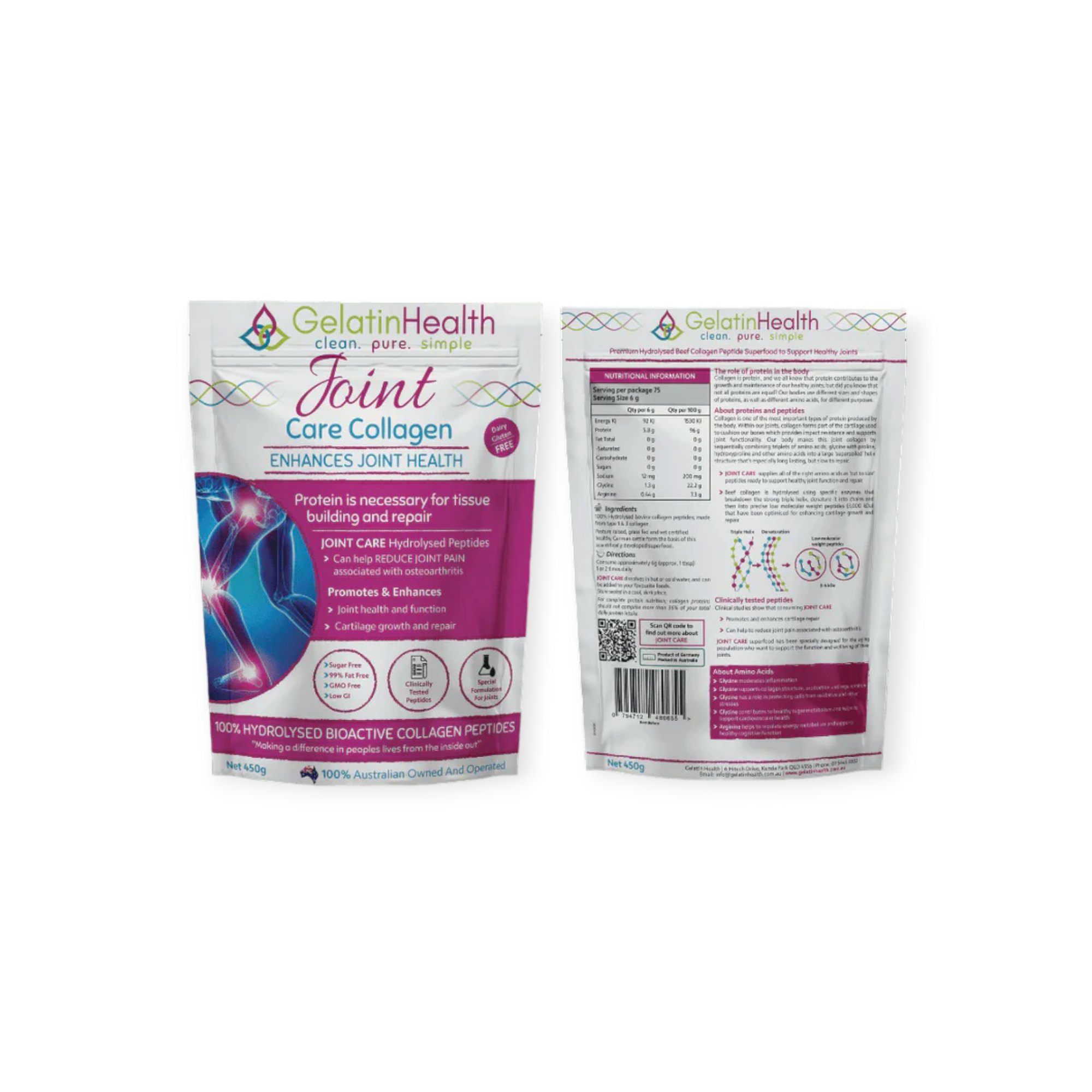 Gelatin Health Joint Care 1000g Health Squad