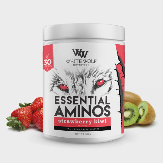 Load image into Gallery viewer, White Wolf Vegan Aminos Strawberry 360g
