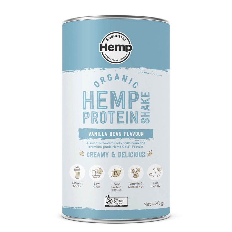 Load image into Gallery viewer, Hemp Foods Organic Hemp Protein Shake Vanilla Bean 420g