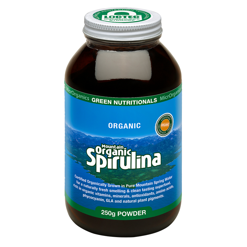 Load image into Gallery viewer, Microrganics Green Nutritionals Mountain Organic Spirulina Powder 250g