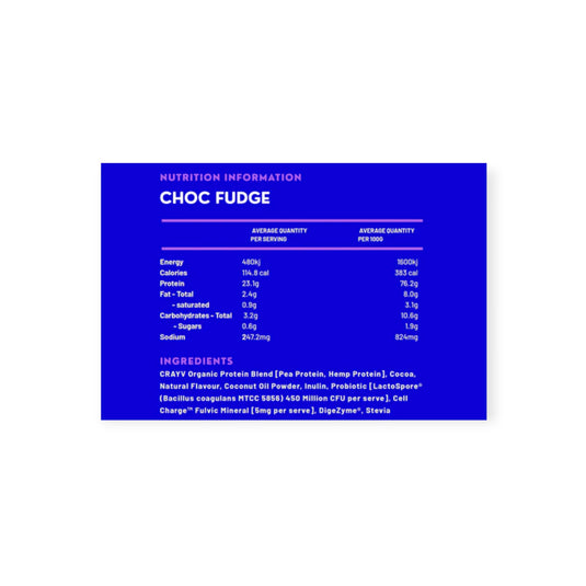 Crayv Premium Plant Protein Protein Choc Fudge 900g