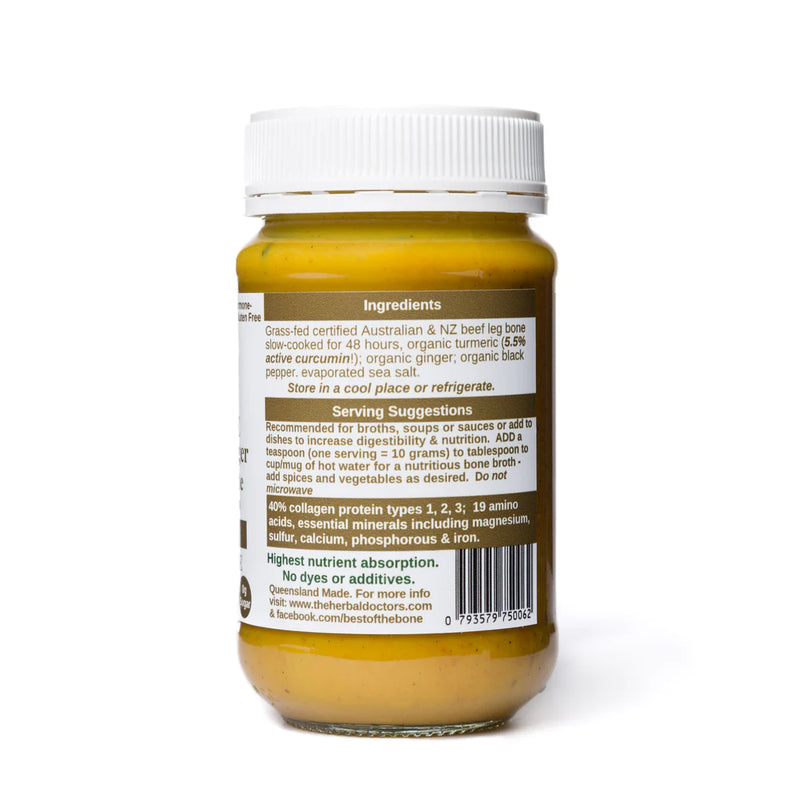 Load image into Gallery viewer, Best Of The Bone Beef Bone Broth Org Turmeric Ginger Black Pepper 390g
