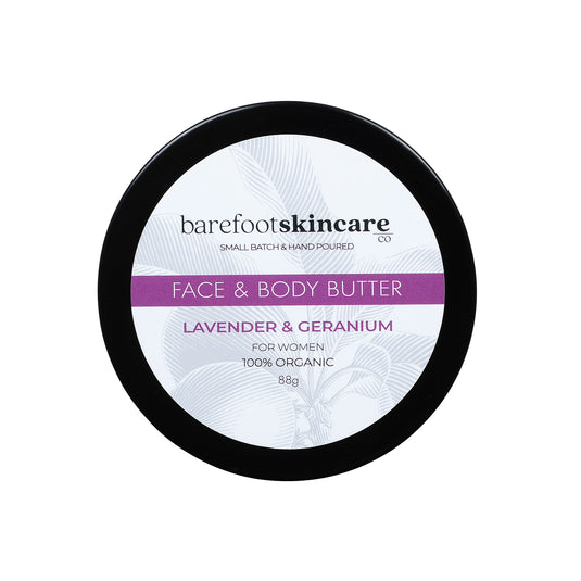 Barefoot Face & Body Butter Lavender & Geranium 100g