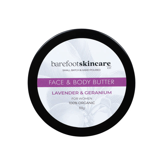 Barefoot Face & Body Butter Lavender & Geranium 88g