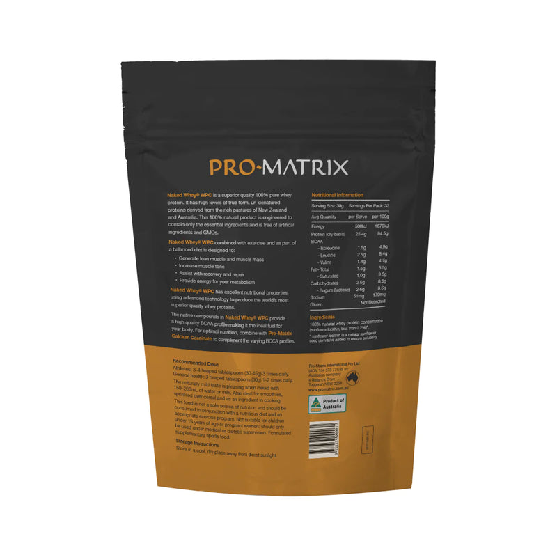 Load image into Gallery viewer, Pro-Matrix Naked Whey Pasture Fed WPC (naked unflavoured) 1kg
