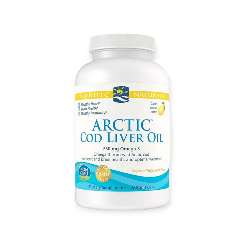 Load image into Gallery viewer, Nordic Naturals Arctic Cod Liver Oil 180 capsules
