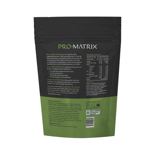 Pro-Matrix Rough Whey Pasture Fed WPI (organic dark choc & coconut) 1Kg