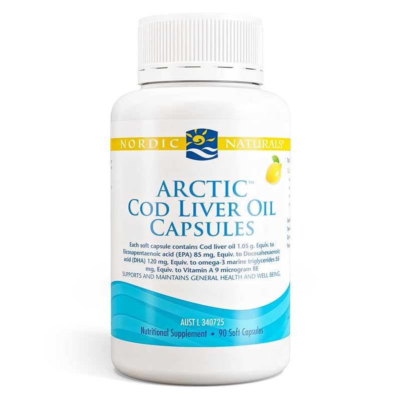 Load image into Gallery viewer, Nordic Naturals Arctic Cod Liver Oil 90 capsules
