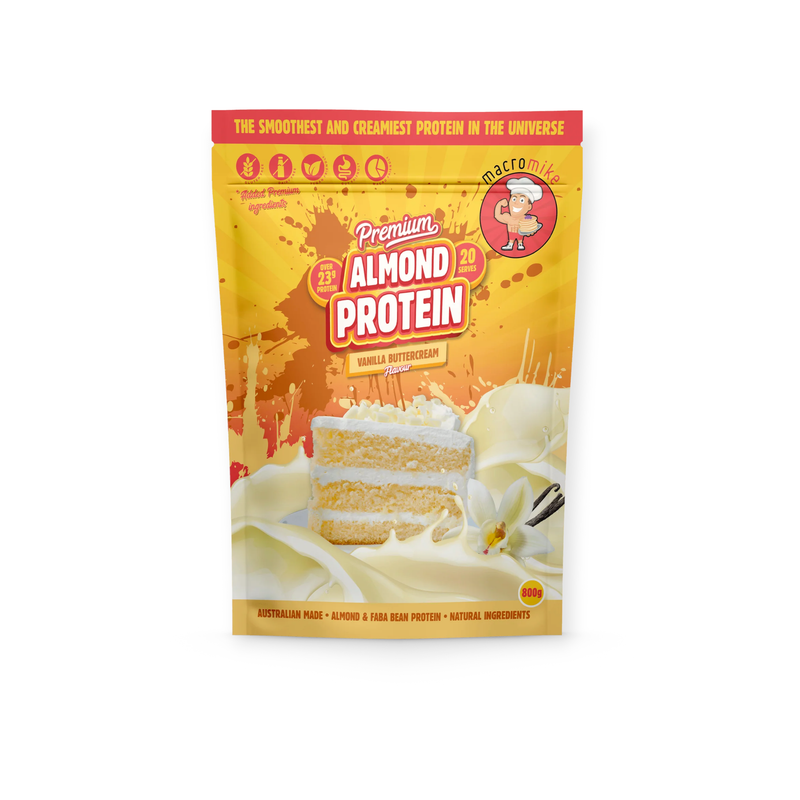 Load image into Gallery viewer, Macro Mike Premium Almond Protein Vanilla Buttercream 800g
