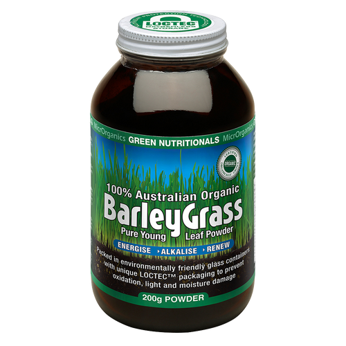 Microrganics Green Nutritionals Organic Barley Grass Powder 200g