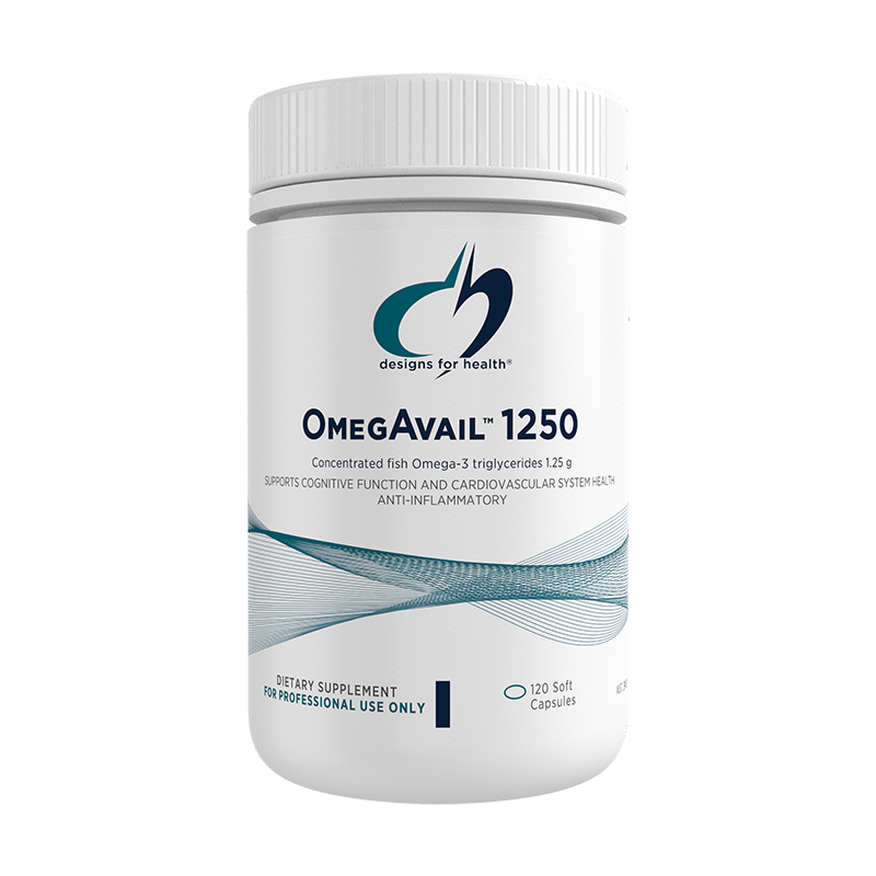 Load image into Gallery viewer, Designs for Health OmegaVail TG1250 120 capsules
