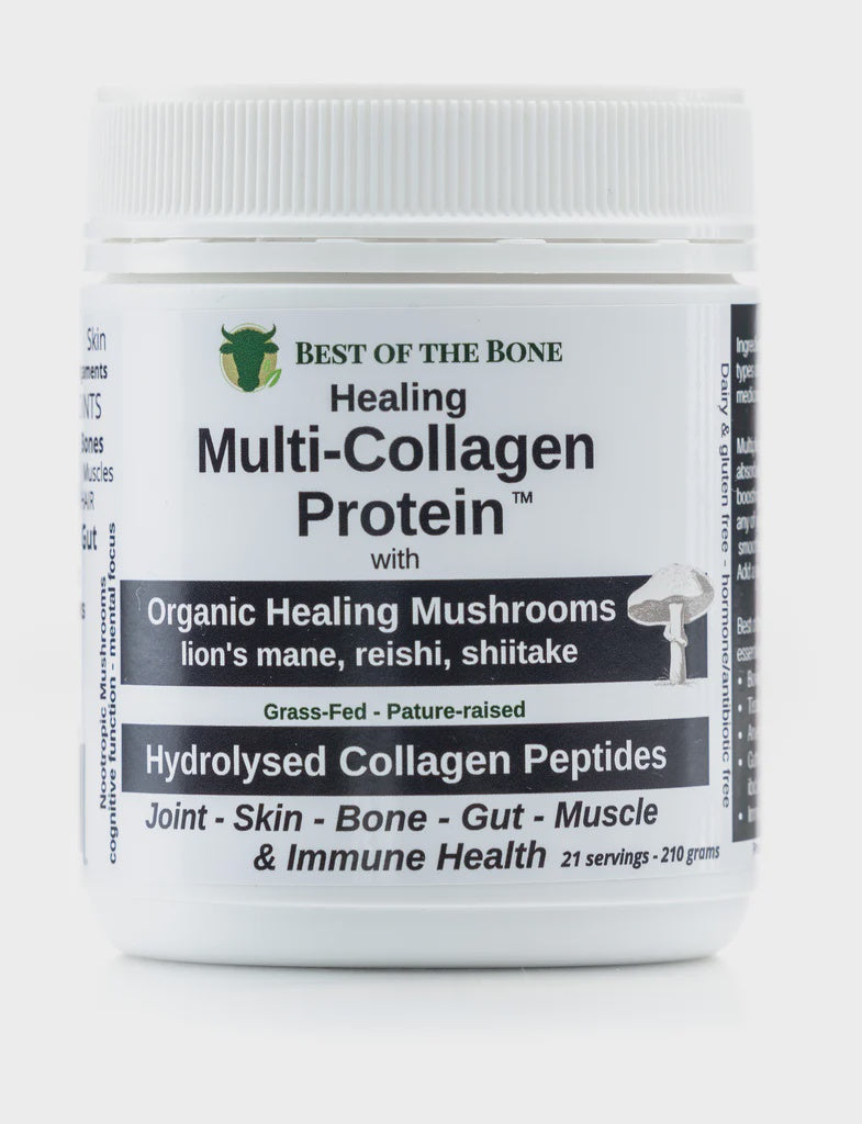 Load image into Gallery viewer, Best Of The Bone Multi-Collagen Protein Mushroom 210g powder
