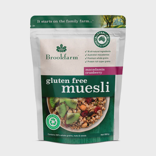 Brookfarm Gluten Free Muesli with Cranberry 950g