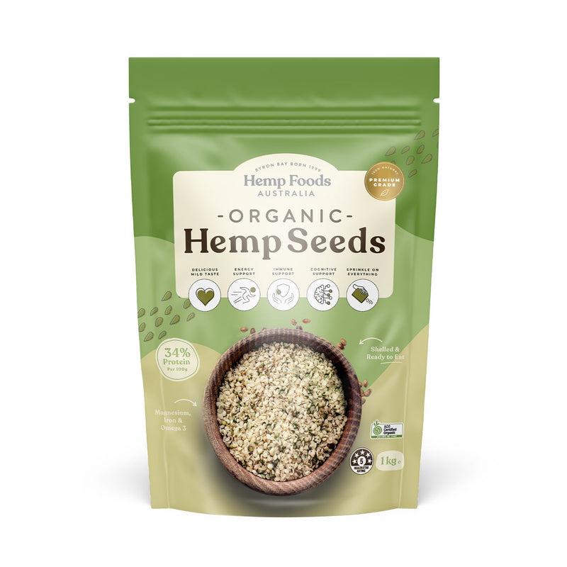 Load image into Gallery viewer, Hemp Foods Australia Organic Hulled Hemp Seeds 1kg
