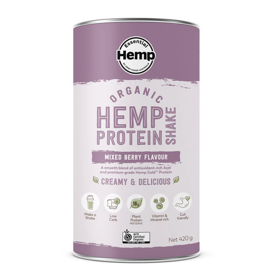 Hemp Foods Organic Hemp Protein Shake Mixed Berry 420g