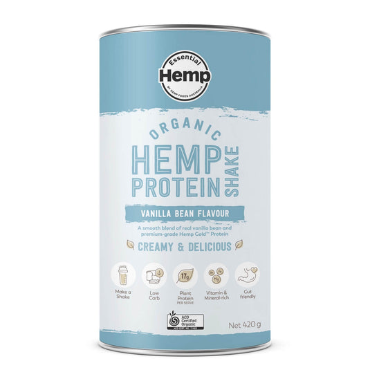 Hemp Foods Organic Hemp Protein Shake Vanilla Bean 420g