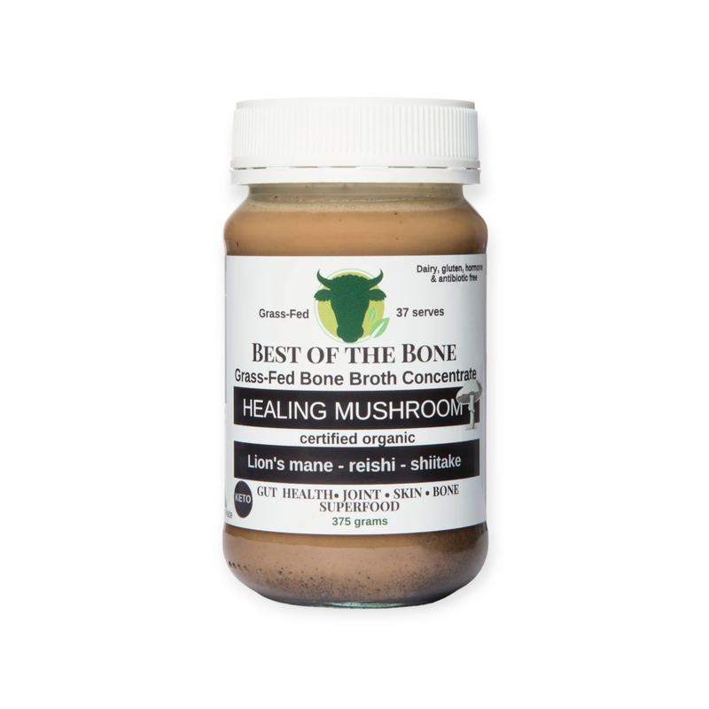 Load image into Gallery viewer, Best Of The Bone Beef Bone Broth Healing Mushroom 390g
