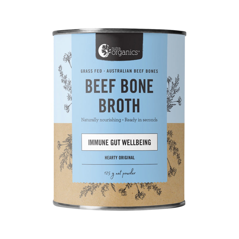 Load image into Gallery viewer, Nutra Organics Beef Bone Broth Organic Hearty Original Powder 125g
