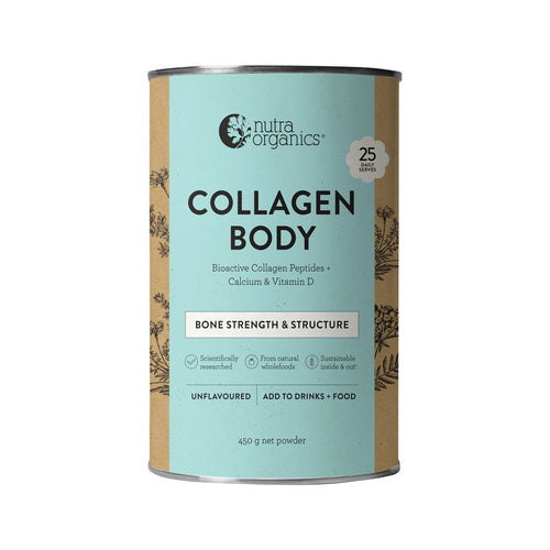 Nutra Organics Collagen Body Bone Strength & Structure 400g Powder