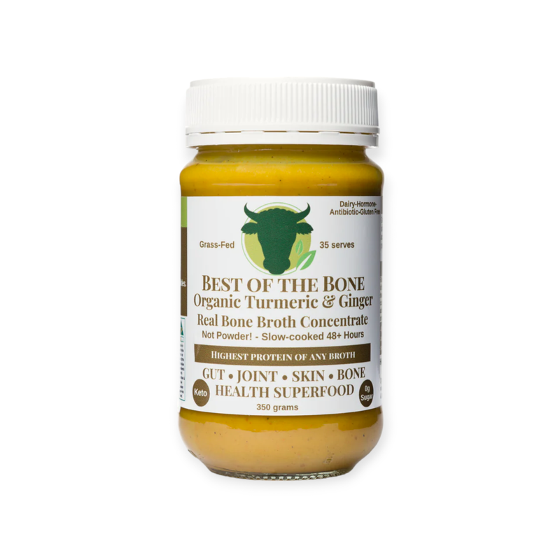 Load image into Gallery viewer, Best Of The Bone Beef Bone Broth Org Turmeric Ginger Black Pepper 390g
