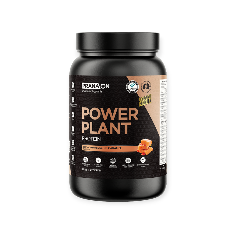 Load image into Gallery viewer, Prana Power Plant Protein Himalayan Salted Caramel 1.2kg
