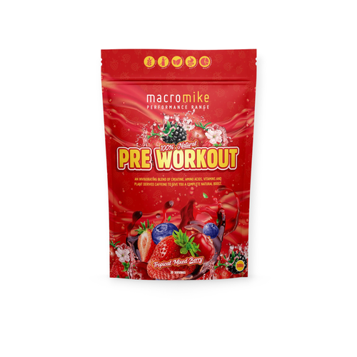 Macro Mike Pre-workout Tropical Mixed Berry 300g