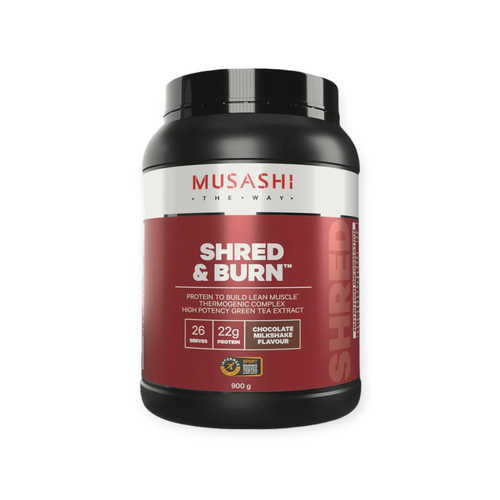 Musashi Protein Powder Shred & Burn Chocolate Milkshake SHRED 900g