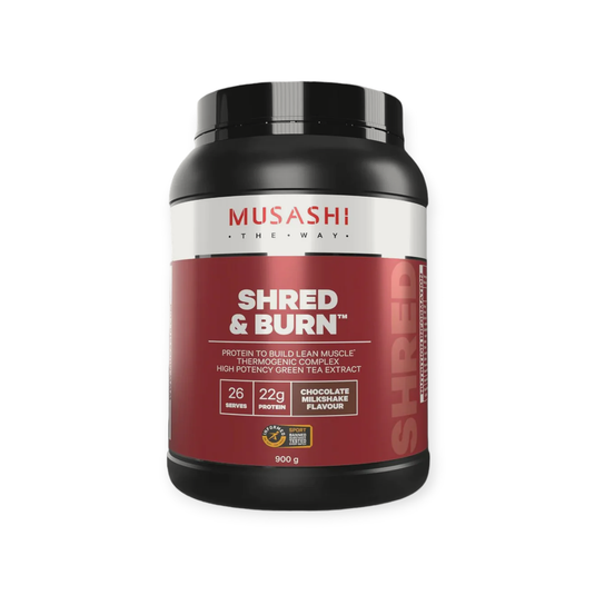 Musashi Protein Powder Shred & Burn Chocolate Milkshake SHRED 900g
