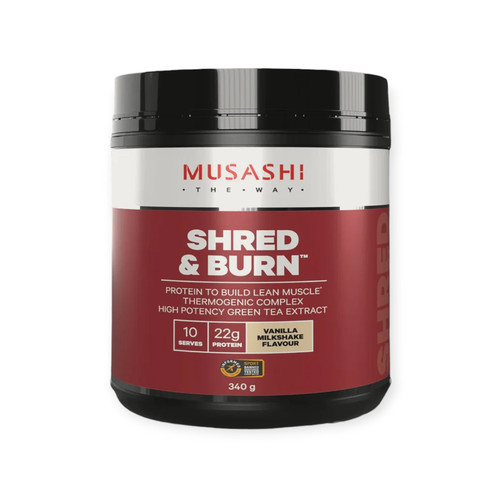 Musashi Protein Powder Shred & Burn Vanilla Milkshake SHRED 340g