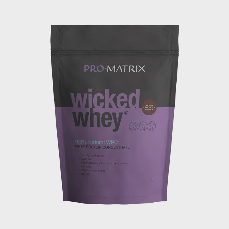 Load image into Gallery viewer, Pro-Matrix Wicked Whey Pasture Fed WPC (organic chocolate flavour) 1kg

